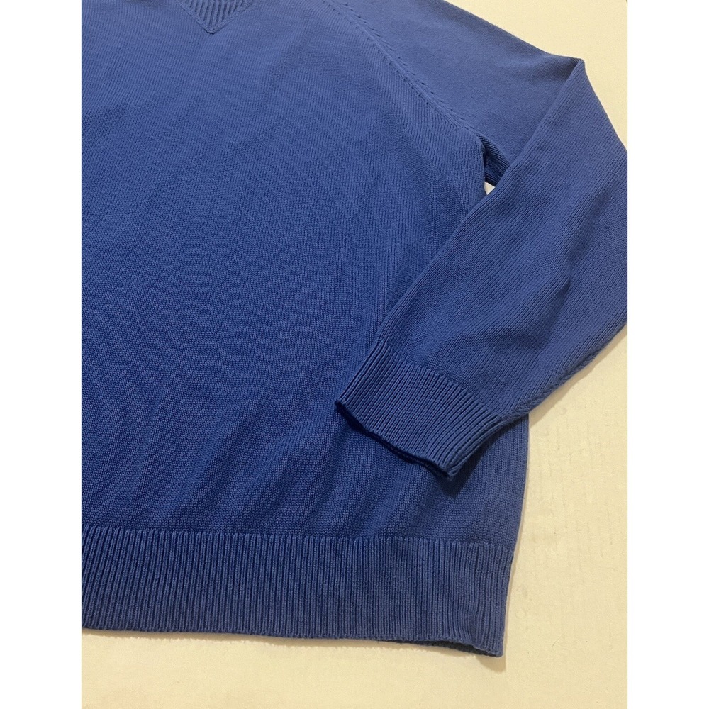 LL‎ Bean Sweater Mens L Blue Cashmere Cotton Blend Knit Pullover 516116 - Picture 6 of 9